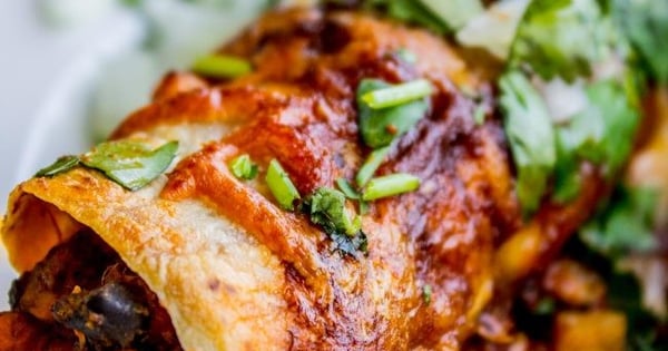 Sweet Potato and Black Bean Enchiladas