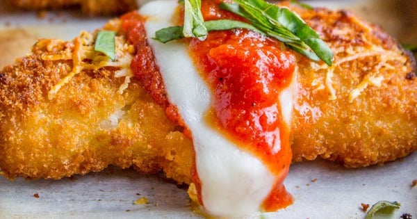 Crispy Fish Parmesan (just like Chicken Parmesan)