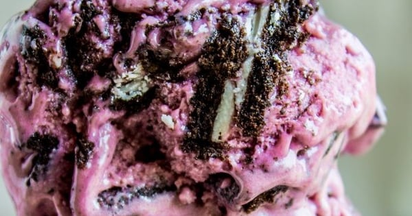 Black Raspberry Oreo Ice Cream