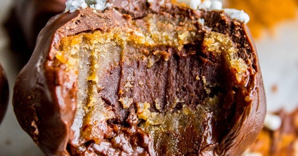 Chocolate Stuffed Snickerdoodle Truffles