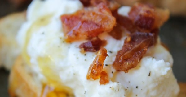 Bacon Ricotta Crostini