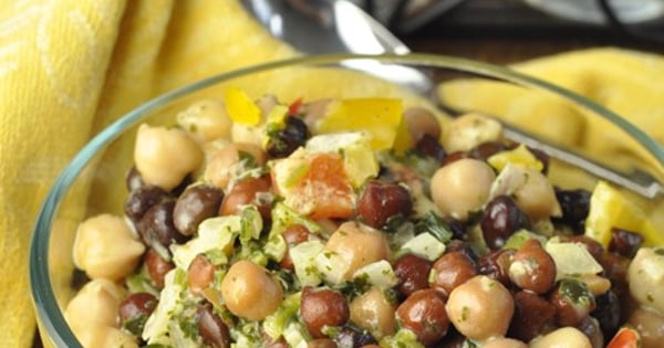 Summer Chickpea Black Bean Salad
