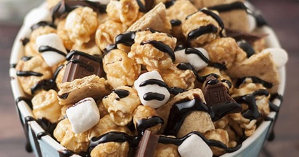 Caramel S'mores Popcorn + G.H. Cretors Popped Corn