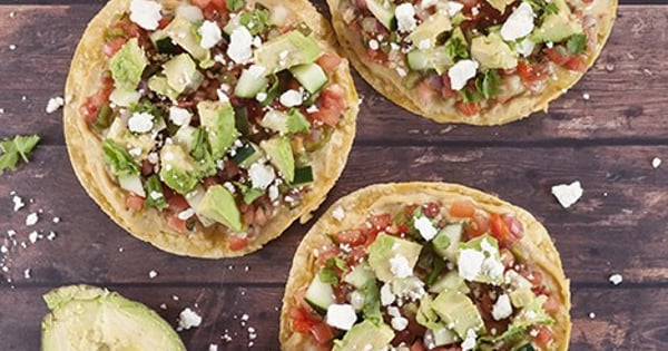 Pine Nut Hummus Pico de Gallo Tostadas