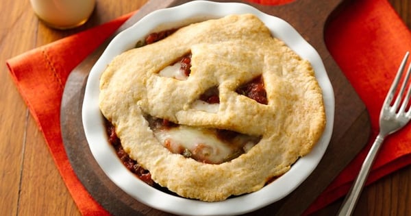 Halloween Pizza Pot Pies