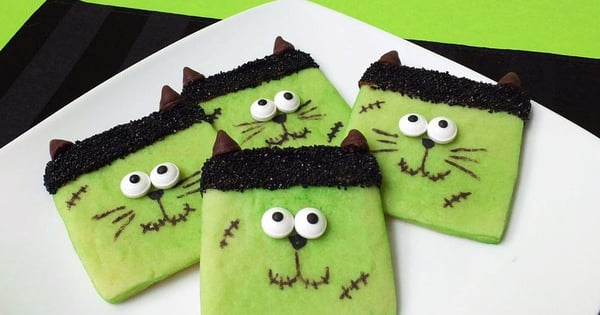 Halloween Frankencat Cookies