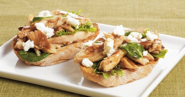 Open-Face Chicken Crostini
