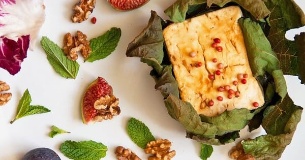 Sticky Baked Feta with Figs
