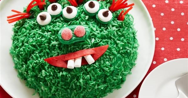 Grinning Green Monster Cake