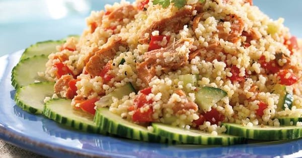 Salmon Cucumber Couscous