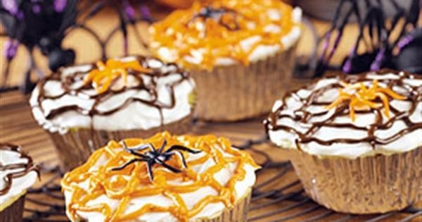 Spooky Spider Web Cupcakes
