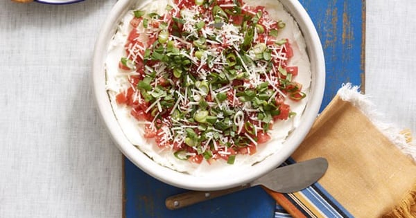 Layered Tomato-Basil Dip