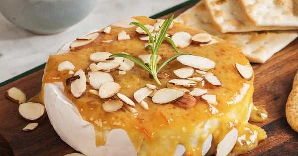 Mustard-Almond Baked Brie