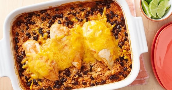 Cheesy Southwest Chicken and Rice Casserole