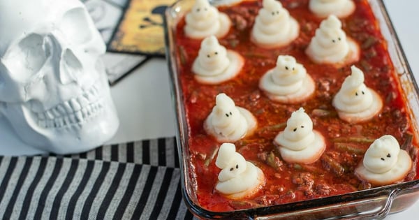 Spooky Ghost Shepherd’s Pie