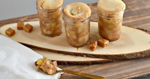 Gluten-Free Caramel Apple Pear Mason Jar Pies