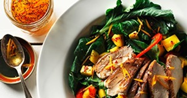 Grilled Chicken on Mustards with Vinaigrette