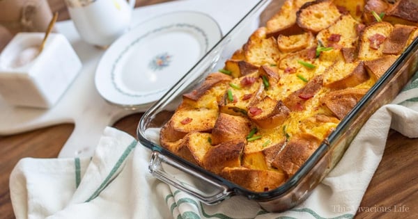 Gluten-Free Eggs Benedict Casserole with Smoky Hollandaise Sauce