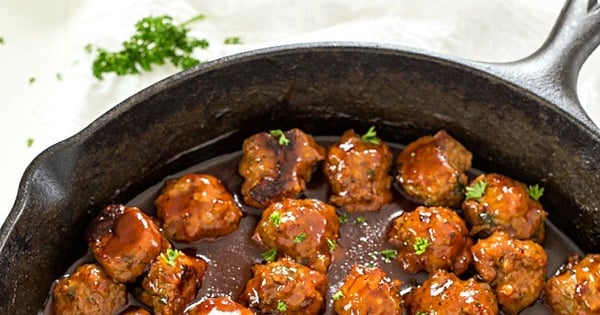 Bacon Honey Bourbon Chicken Meatballs