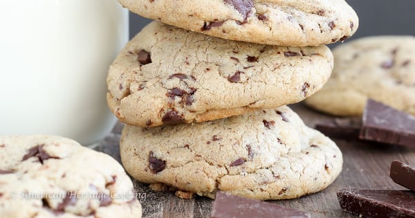 Chewy Peanut Butter Chocolate Chip Cookies