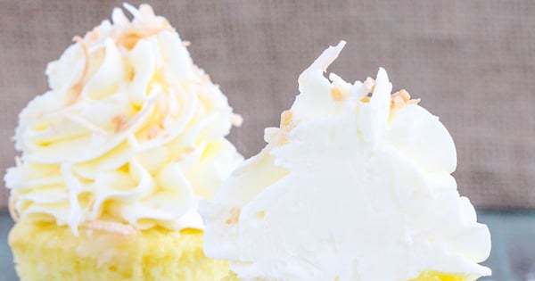 Lemon Coconut Cupcakes {Italian Meringue Buttercream}