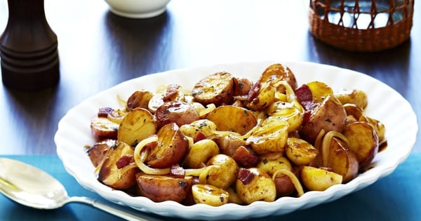 Balsamic Braised Baby Potatoes