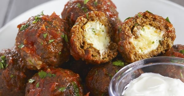 Stuffed Cheesy Jalapeno Meatballs