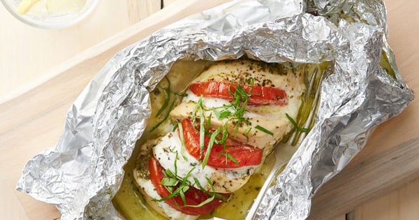 Caprese Chicken Foil Packs