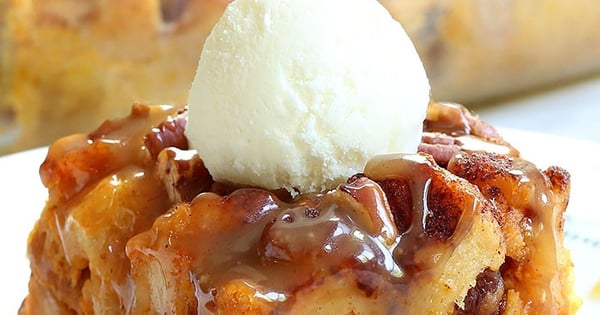 Pumpkin Pecan Bread Pudding