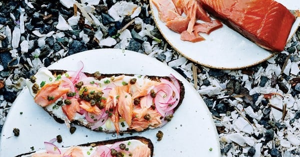 Smoked Salmon Tartines with Fried Capers