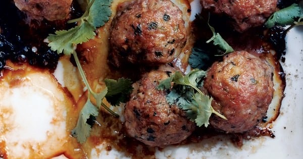 Asian Meatballs with Sesame Lime Dipping Sauce