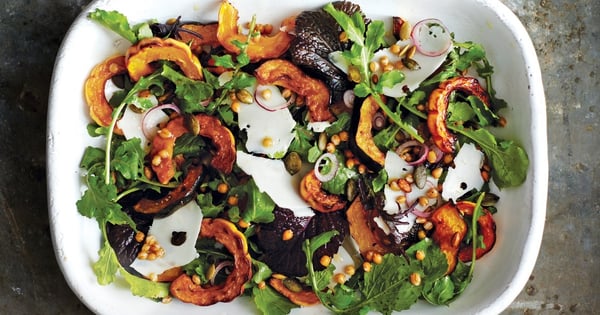 Roasted Acorn and Delicata Squash Salad