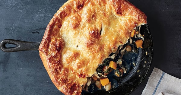 Skillet Chicken Pot Pie with Butternut Squash