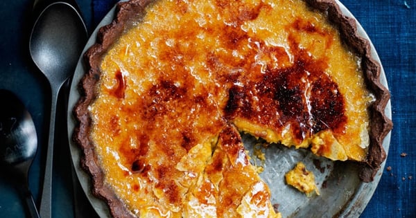 Brûléed Bourbon-Maple Pumpkin Pie
