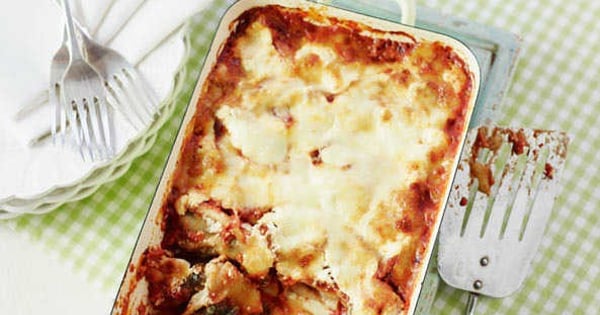 Baked pork and spinach cannelloni