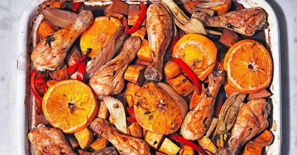 Sangria chicken traybake