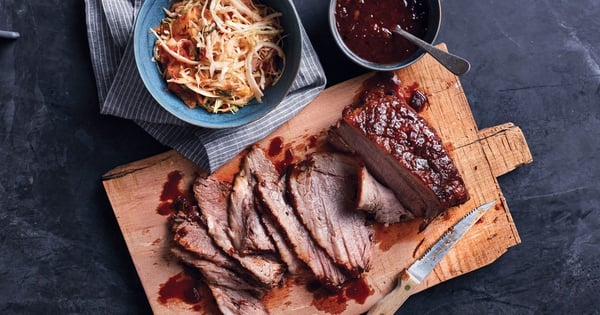 Instant-Pot Korean Chile-Braised Brisket and Kimchi Coleslaw
