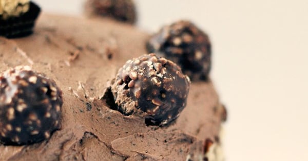 Triple Decker Ferrero Rocher Cake with Nutella Buttercream