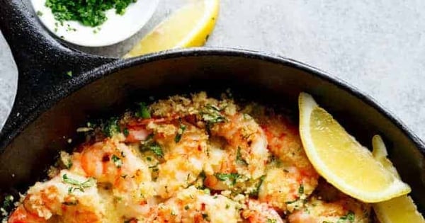 Crispy Baked Shrimp Scampi