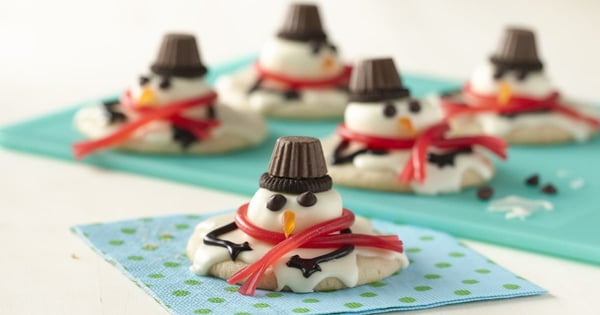 Melted Snowmen Cookies
