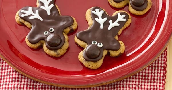 Chocolate Chip Reindeer Cookies