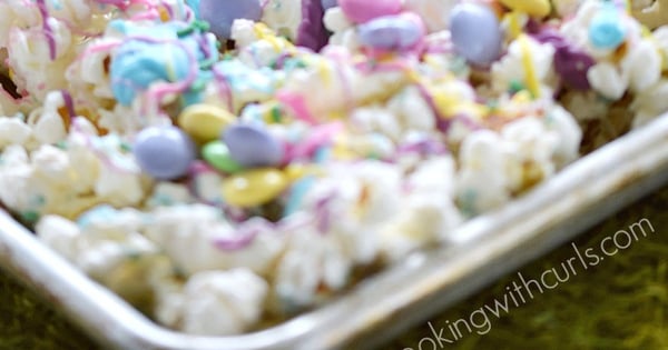 Springtime Chocolate Covered Popcorn
