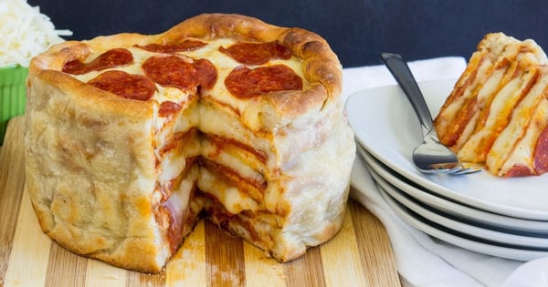 Pepperoni Pizza Cake