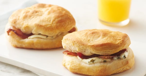 Bacon-Stuffed Breakfast Biscuit Sandwiches