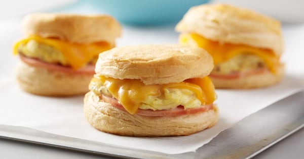 Sweet Hawaiian Biscuit Breakfast Sandwiches