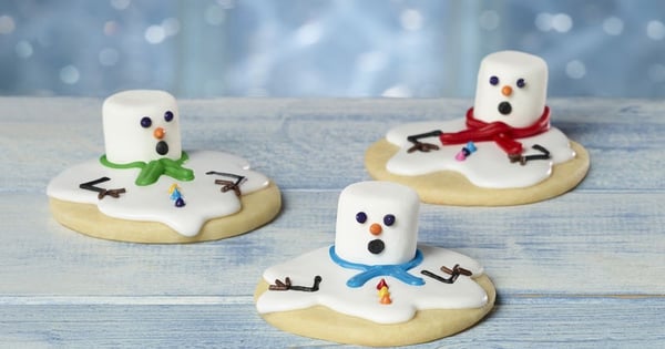 Melted Snowman Sugar Cookies
