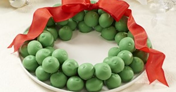 Holiday Golden OREO Cookie Ball Wreath