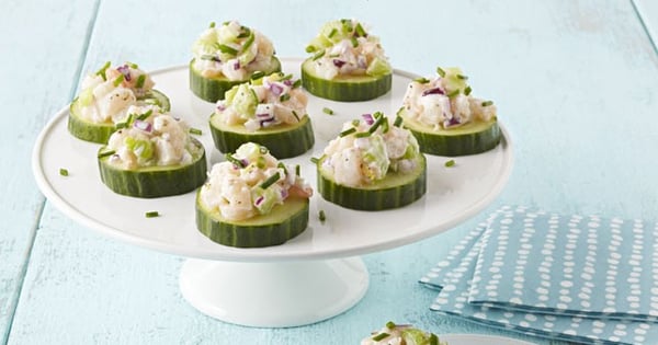 Shrimp Salad-Cucumber Appetizers