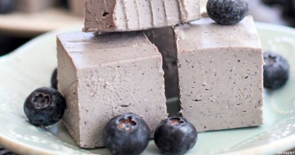 Healthy Raw Blueberry Coconut Fudge