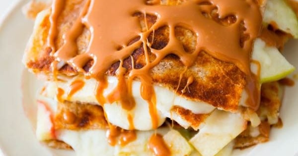 Caramel Apple Brie Quesadillas